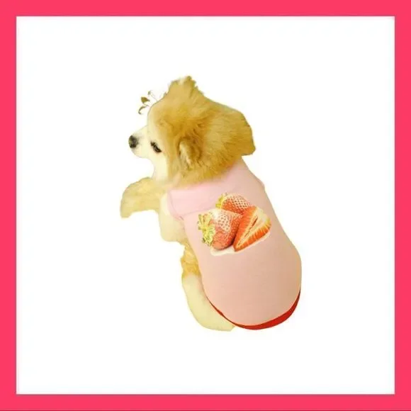 🐶🐶 2/$10; 4/$15 🐶🐶 NWT, Pink Strawberry Little Pet Tee - Picture 2 of 3